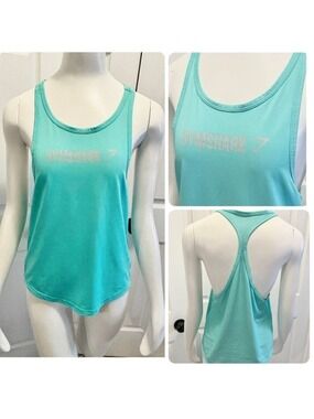 GYMSHARK Tank Top Racerback Aqua Mesh Size XS